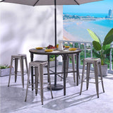 Duhome Tabouret de Bar en métal/Fer métallique empilable Design Industriel sélection de Couleur 665D