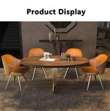 Natiya Chaise De Salle À Manger en Cuir PU Pieds en Métal Doré Modernes pour La Salle À Manger Bureau Salon Salle À Manger Cuisine