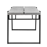 [en.CASA] Table de Manger Table de Salle à Manger Table de Cuisine Table de Bureau ﻿﻿﻿﻿﻿180cm x 80cm x 77cm MDF furniert et Acier revêtu par Poudre Effet béton