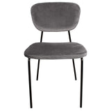 Nimara Lot de 2 Chaises de salle à manger en velours | Chaises de salle à manger et chaises de cuisine en tissu pour la table à manger