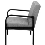 WOLTU SKS07gr Fauteuil Relax Fauteuil de télévision pour la détente Bien rembourré en Acier et Tissu,Gris