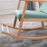 Rocking Chair Relax Chair Fauteuil Lounge Chair Fauteuil Relaxant en Lin/Cuir avec SièGe Rembourré Confortable, Taille: 54x85x110cm