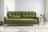 Bobochic BERGEN Canapé de 3 places convertible Vert 222 x 92 x 90 cm