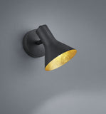 Reality, Spot, Nina 1xE14, max.40,0 W metal, or, Corps: metal, Noir L:11,0cm, L:14,0cm, H:18,5cm IP20