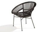 Soliving NOAH Fauteuil, Rotin, Noir, 73 x 57 x 77 cm