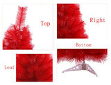 Zinsale Pin de 3ft / 90 cm Sapins de Noël Artificiel avec Support d'arbre Qualité Plastique Décoration d'arbre (Rouge)