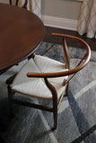 AMAZWI Moderne Chaise Salle Manger Bois Naturel, Réplique Chaise Wishbone, Chaise Latérale Élégante Chaises à Manger