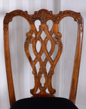 Palazzo Chaise de Salle à Manger Vintage en Acajou Style Ancien