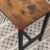 VASAGLE Bancs de Salle à Manger, Lot de 2, Siège pour Cuisine, Style Industriel, 108 x 32,5 x 50 cm, Cadre Métallique Durable, pour Cuisine, Salle à Manger, Salon, Marron Rustique KTB33X