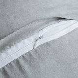 MIULEE Lot de 2 Housse de Coussin de Canapé en Fausse Fourrure Deluxe Décoratif Maison Chambre Lit Super Doux Peluche Mongolie Taie d'oreiller 45X45cm Gris Clair