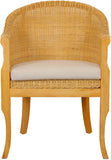 korb.outlet Fauteuil en rotin avec Pieds en Bois, Fauteuil en rotin véritable, Couleur Miel