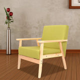 Fauteuil Relax Salon Chaise Salon Fauteuil Salon Fauteuil de Télévision Chaise Rembourrée Fauteuil Rembourré Durable Fauteuil Salon en Bois pour Salle de Séjour Chambre Jardin 63,5 x 63 x 70cm
