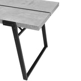 [en.CASA] Table de Manger Table de Salle à Manger Table de Cuisine Table de Bureau ﻿﻿﻿﻿﻿180cm x 80cm x 77cm MDF furniert et Acier revêtu par Poudre Effet béton