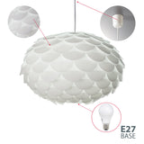 B.K. Licht suspension design blanc, plafonnier élégant, éclairage intérieur, lustre chambre bureau, lampe plafond cuisine salon salle à manger couloir, culot E27, IP20, max. 60W, Ø 460 mm