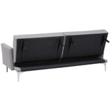 Beliani Canapé Convertible en Polyester Gris 3 Places Taies Déhoussables Rembourré Lucan