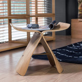 ZZFF Tabouret De Pied en Bois Plein,Stool Papillon Original Style Japonais Low Stool Japonais Changer Chaussures Stool Spa Chaise pour Bain Lit Salon Naturel 44x31x42cm(17x12x17inch)