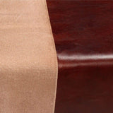 Festnight Banc Cuir Véritable Tabouret de Style Vintage Marron et Beige 120 x 30 x 45 cm