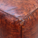 VidaXL 243426 Pouf en Cuir véritable pour Pouf 45 x 45 x 45 cm Taille Unique