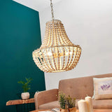 Lustre 'Juliette' à intensité variable en Blanc en Bois e. a. pour Salon & Salle à manger (à 3 lampes, E14, A++) de Lampenwelt | Suspension, suspension, lustre, lampe, plafonnier, plafonnier
