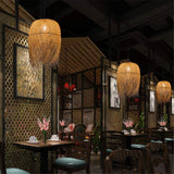 DQM Suspension en Bambou, Abat-Jour en rotin pour Restaurant, Bar de la personnalité, café, Chambre à Coucher, Restaurant, éclairage de décoration Simple
