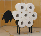 DanDiBo Porte-rouleau de papier toilette en métal noir sur pieds, en forme de mouton