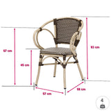 Rotin Design Noel: -36% Fauteuil bistrot Nina en polyrotin