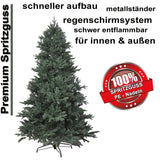 RS Trade 1418 PE Arbre de Noël Artificiel moulé Injection 150 cm (Ø env. 106 cm), env. 2375 Branches, Sapin presqu'ininflammable, système Pliable Montage Rapide, trépied Sapin de Noël métal Compris