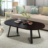 Y-CJ Table d'appoint Moderne de Salon de Table Basse en Bois Ovale pour Petits espaces, Meubles de Salon, Table pour Espace d'attente, Tables d'extrémité 100x50x45cm