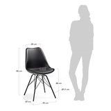 Kave Home - Chaise Ralf en polypropylène avec Pieds en Acier