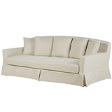 Beliani Canapé 3 Places en Tissu Beige GILJA