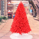 TOPYL 120cm Sapin De Noël Artificiel Prime Charnières Épicéa Complète De L'Arborescence avec Pliable Support Métal, Eco-Amical PVC Ignifuge Vacances Décor-Rouge 4ft(120cm)