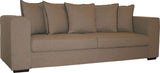 CANAPES TISSUS Calypso Canapé Fixé, Chenille, Gris, 240 x 84 x 85 cm