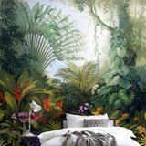 Wallpaper-YC Papier Peint intissé Décoration Murale Tableaux Muraux Tapisserie Photo Paysage de forêt Tropicale Humide, 366 × 254CM