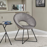 Duhome Chaise Salle à Manger en Tissu (Velours) Gris Chaise de conférence réception sélection de Couleur Design Excellent avec Pieds en Metal 439D