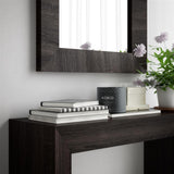 Mobili Fiver, Miroir Mural rectangulaire, Cadre Frêne Noir, Giuditta 110, 110 x 65 x 3,5 cm, Mélaminé/Verre, Made in Italy