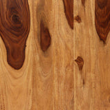 Festnight Table de Salle à Manger en Bois Massif de Sesham et Acier 180 x 90 x 76 cm
