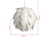 B.K. Licht suspension luminaire design blanc, plafonnier élégant, éclairage intérieur, lumière plafond salon salle à manger chambre, pour ampoules E27, 60W max.