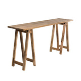 Macabane Console Tréteaux Manguier 160x40cm KO-kut, 160 x 40 x 76,5 cm