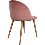Nimara Chaise de Salle à Manger en Velours au Design scandinave | Chaises de Salle à Manger et chaises de Cuisine en Tissu | Chaise de Salle à Manger en Rose, Gris, Vert foncé et Bleu