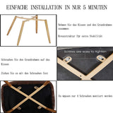 Lot de 2 Chaises Velours Scandinaves,Chaise de Forme Ergonomique avec Dossier Doux et Coussin Incurvé-Pieds en Bois de Hêtre Massif pour Salle à Manger,Patio,Salle de Café,Jaune,44.5*47*85.5cm
