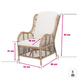 Noel: -39% Fauteuil BRIG en rotin kubu