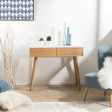 MACABANE Console 2 tiroirs, 97 x 40 x 25