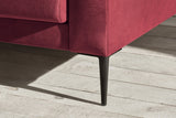Bobochic BERGEN Canapé de 3 places convertible Rouge 222 x 92 x 90 cm