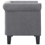 vidaXL Fauteuil avec Coussin Chaise de Salon Fauteuil de Salle de Séjour Chaise de Chambre à Coucher Intérieure Couloir Maion Gris Clair Polyester
