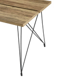 [en.CASA] Table à Manger Table de Salle à Manger Table de Cuisine Table de Bureau pour 6 Personnes Acier revêtu par Poudre MDF furniert 178cm x 78cm x 77cm Effet Bois