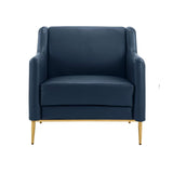 BHDesign JEM - Fauteuil Moderne - Cuir Moderne - Bleu Navy