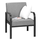 WOLTU SKS07gr Fauteuil Relax Fauteuil de télévision pour la détente Bien rembourré en Acier et Tissu,Gris