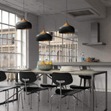 tomons Suspensions Vintage, Plafonniers Retro Industrielle, E27 Luminaires éclairage intérieur, pour Cuisine Salon Salle à Manger Chambre - Noir