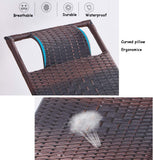 Chaise à Bascule Chaise en rotin à Bascule, Chaise Longue de Jardin Fauteuil for terrasse de Jardin Patio Lawn Deck Chaise de détente inclinable avec Repose-Pieds Lit de Soleil inclinable Max.150kg