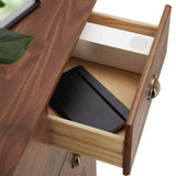 IDIMEX Commode de Chambre Paris avec 6 tiroirs en pin Massif lasuré Brun foncé